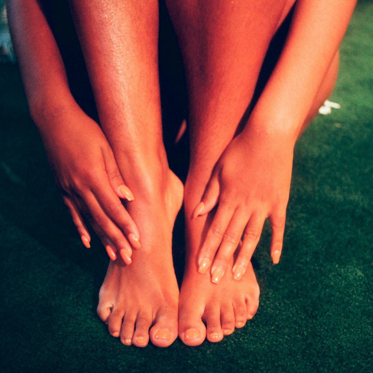 Feet person's feet and hands